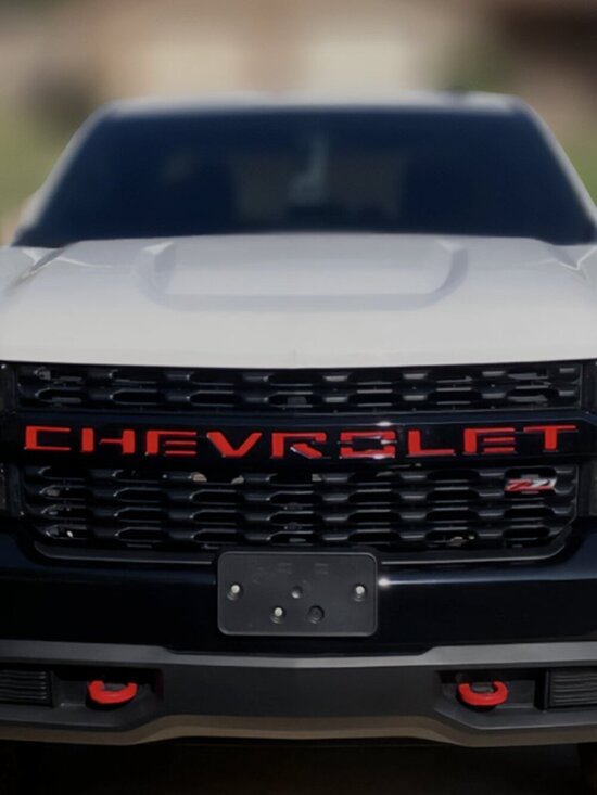 Advanced Trims Other - Grill Letters Inserts 2019 2020 2021 Silverado Red
